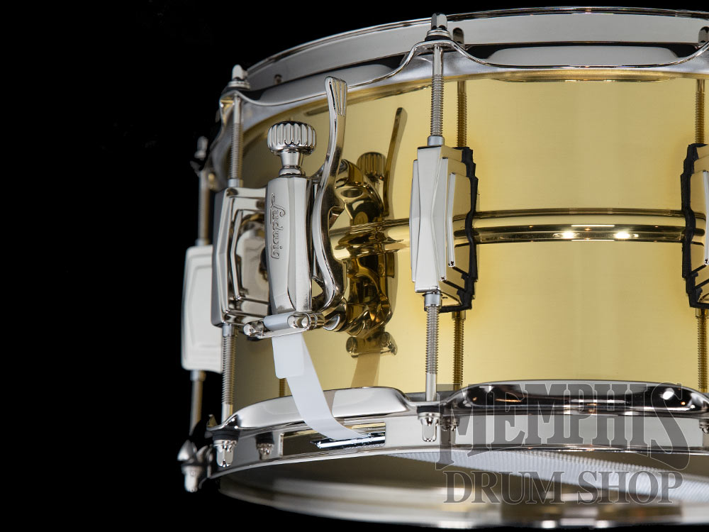 Ludwig 14x6.5 Super Brass Snare Drum with Nickel Hardware