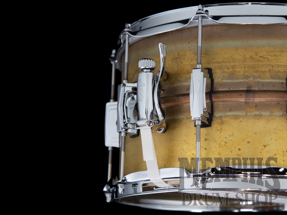 Ludwig 14x8 Raw Brass Phonic Snare Drum