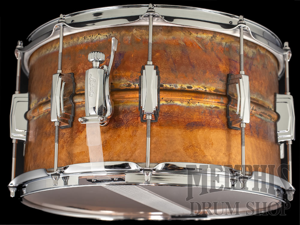 Ludwig 14x8 Raw Bronze Phonic Hammered Snare Drum