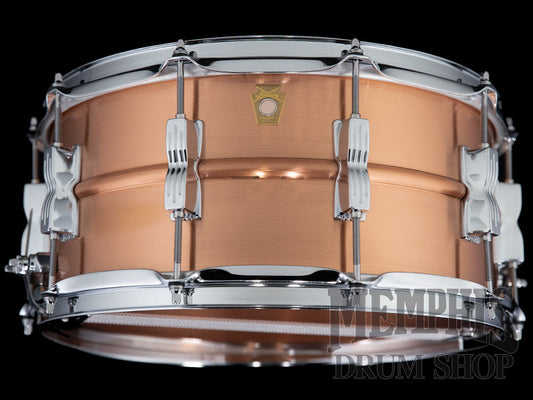 Ludwig 14x6.5 Acro Copper Snare Drum with P88AC Throw-Off