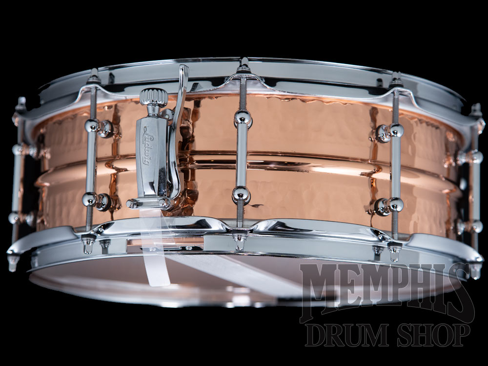 Ludwig 14x5 Copperphonic Hammered Snare Drum with Tube Lugs