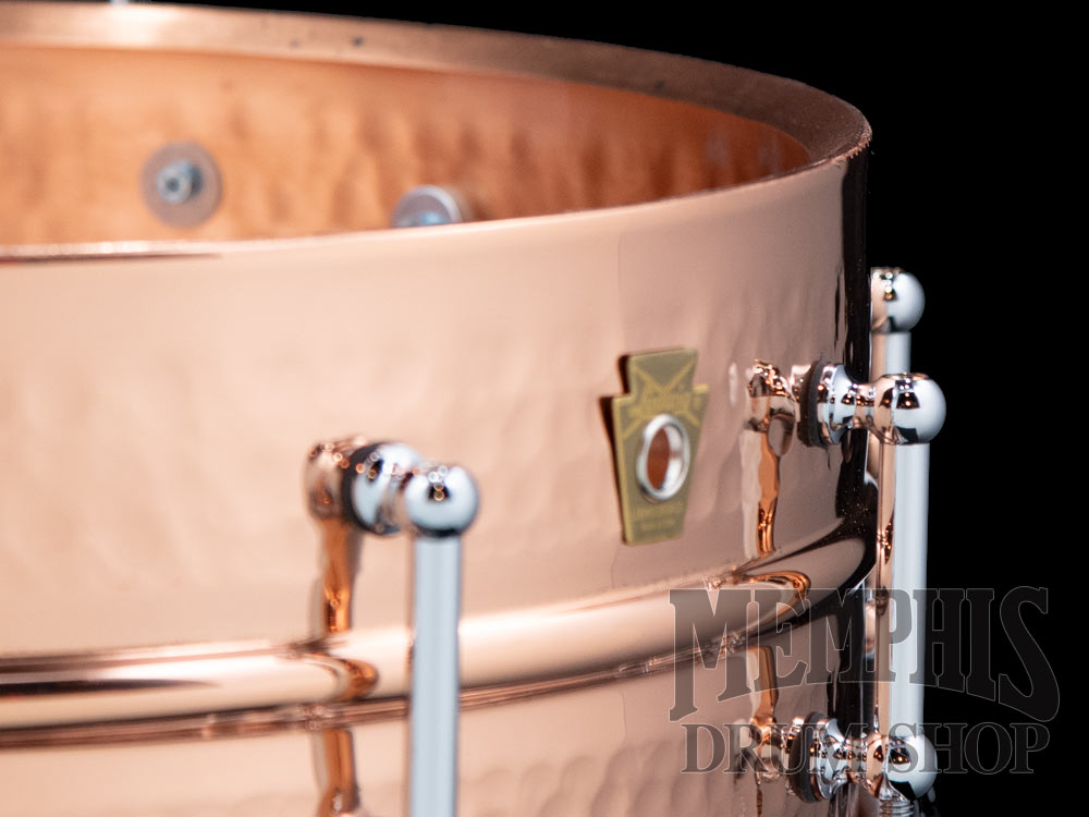 Ludwig 14x5 Copperphonic Hammered Snare Drum with Tube Lugs