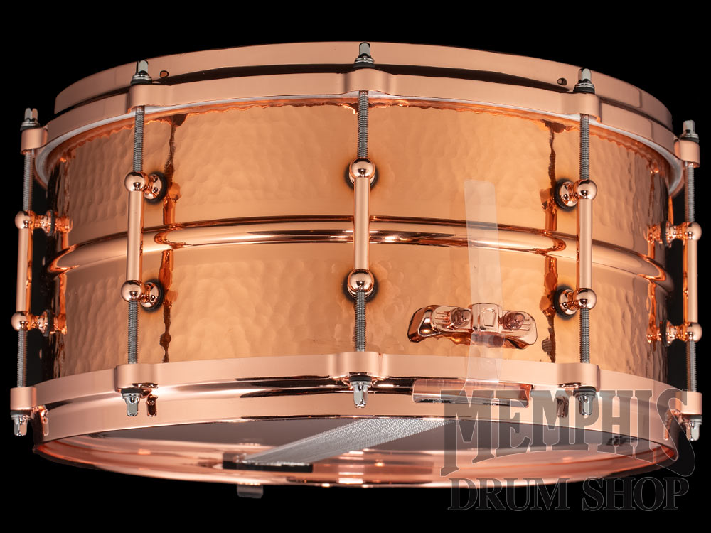 Ludwig 14x6.5 Copperphonic Hammered Snare Drum with Copper Hardware and Tube Lugs