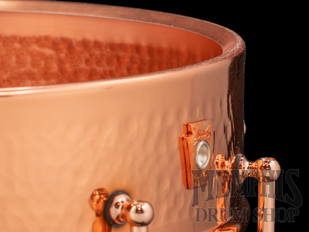 Ludwig 14x6.5 Copperphonic Hammered Snare Drum with Copper Hardware and Tube Lugs