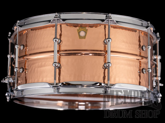 Ludwig 14x6.5 Copperphonic Hammered Snare Drum with Tube Lugs