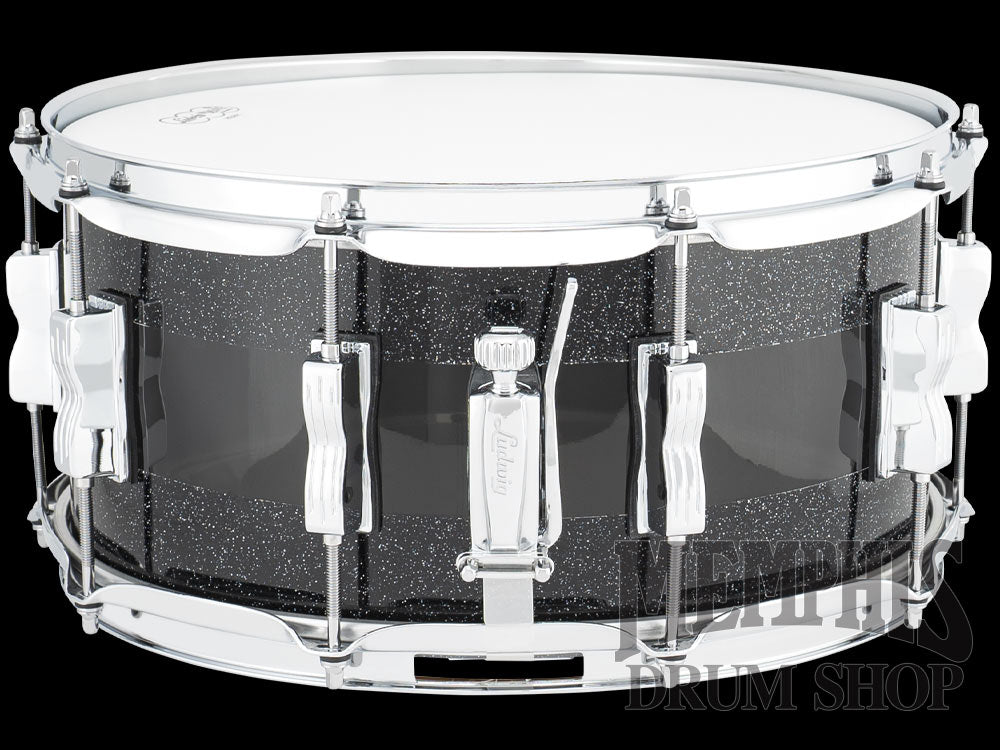 Ludwig 14x6.5 Vistalite VL50 Snare Drum - Black Sparkle Smoke