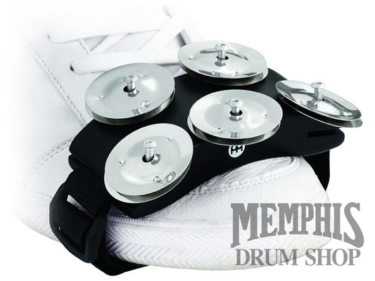 Meinl Cajon Foot Tambourine with Steel Jingles - Black