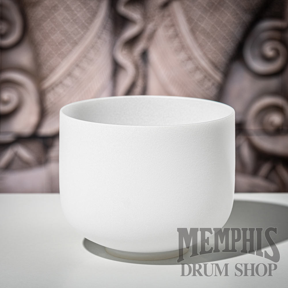 Meinl 8" Crystal Singing Bowl, White-frosted, Note F, Heart Chakra