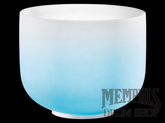 Meinl Sonic Energy Crystal Singing Bowl Colour-Frosted 10", Light Blue, Note G4, Throat Chakra
