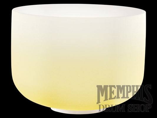 Meinl Sonic Energy Crystal Singing Bowl Colour-Frosted 12", Yellow, Note E4, Navel Chakra