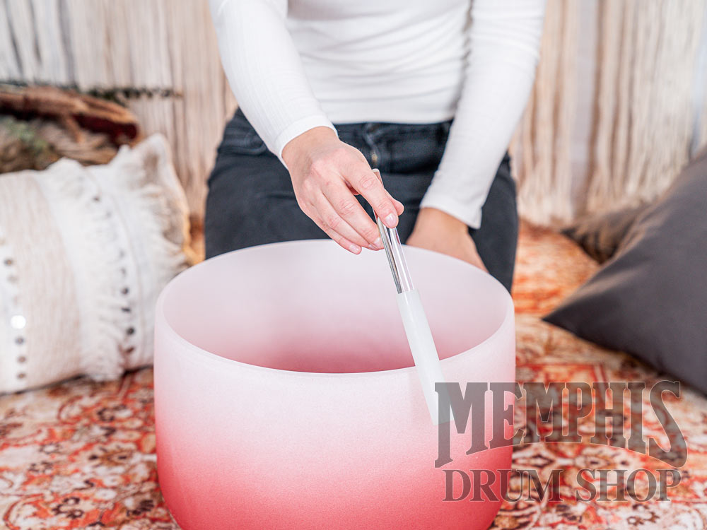 Meinl 14" Crystal Singing Bowl Color-frosted, Note C, Root Chakra