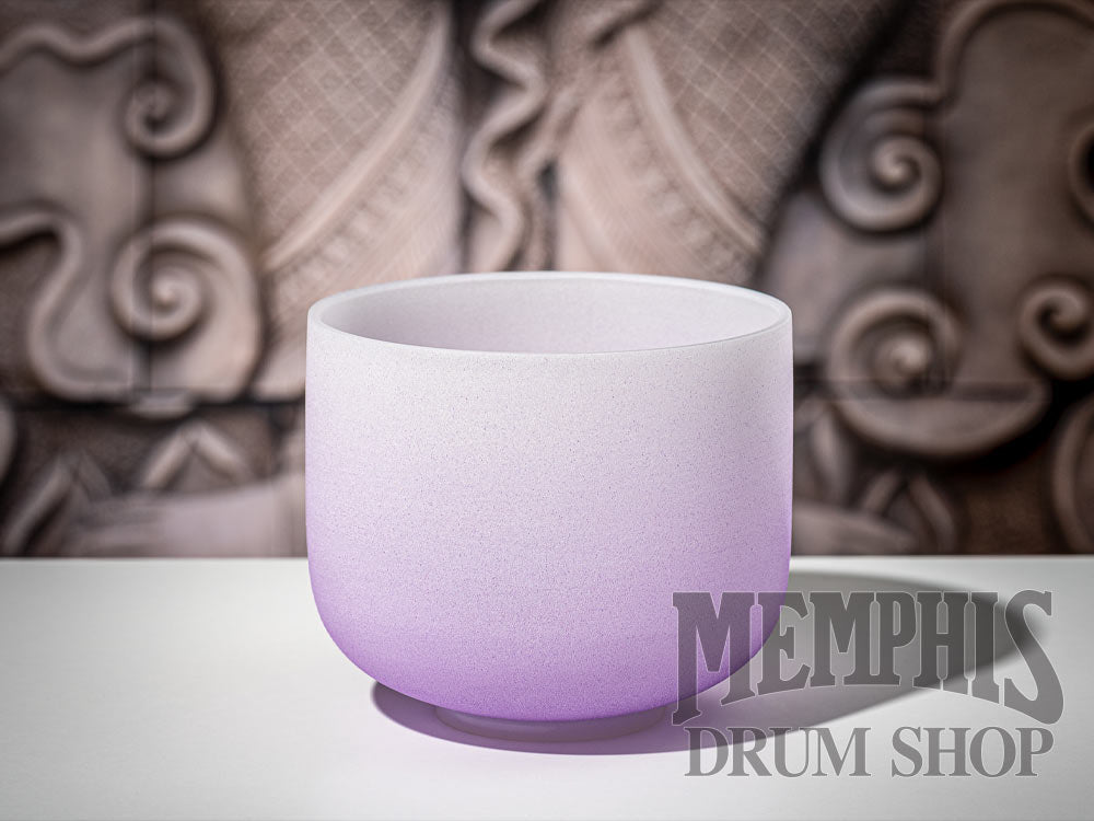 Meinl 8" Crystal Singing Bowl, Color-frosted, Note B, Crown Chakra