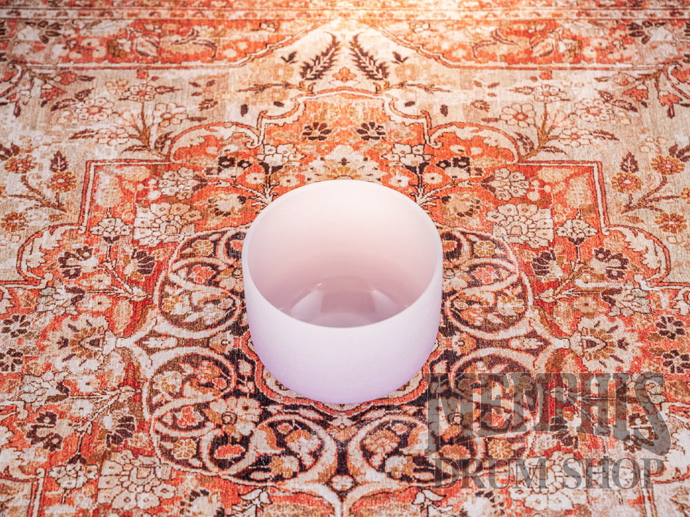 Meinl 8" Crystal Singing Bowl, Color-frosted, Note B, Crown Chakra