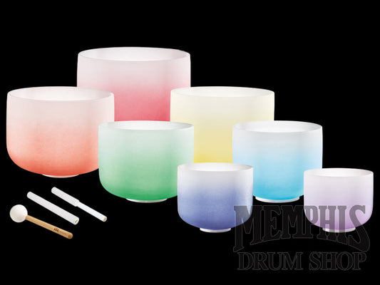 Meinl Sonic Energy Crystal Singing Bowl Colour-Frosted   7-Piece Chakra Set
