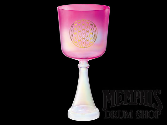 Meinl Sonic Energy Crystal Singing Chalice 6", Pink, Flower of Life, Heart Chakra