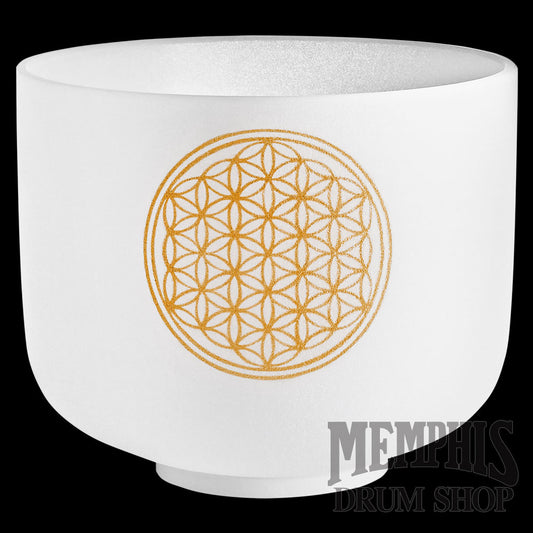 Meinl Sonic Energy Planetary Tuned Crystal Singing Bowl   8", Flower of Life