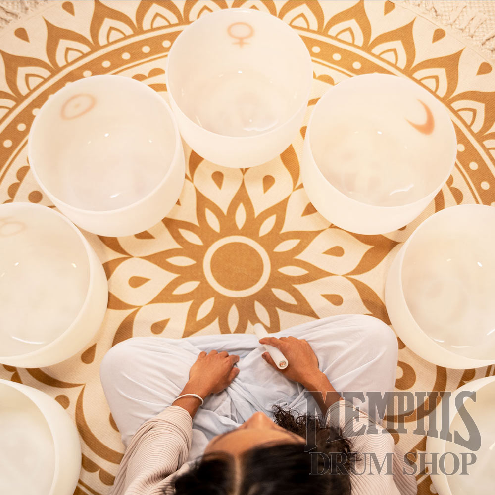 Meinl Sonic Energy Planetary Tuned Crystal Singing Bowl   7-Piece Chakra Set