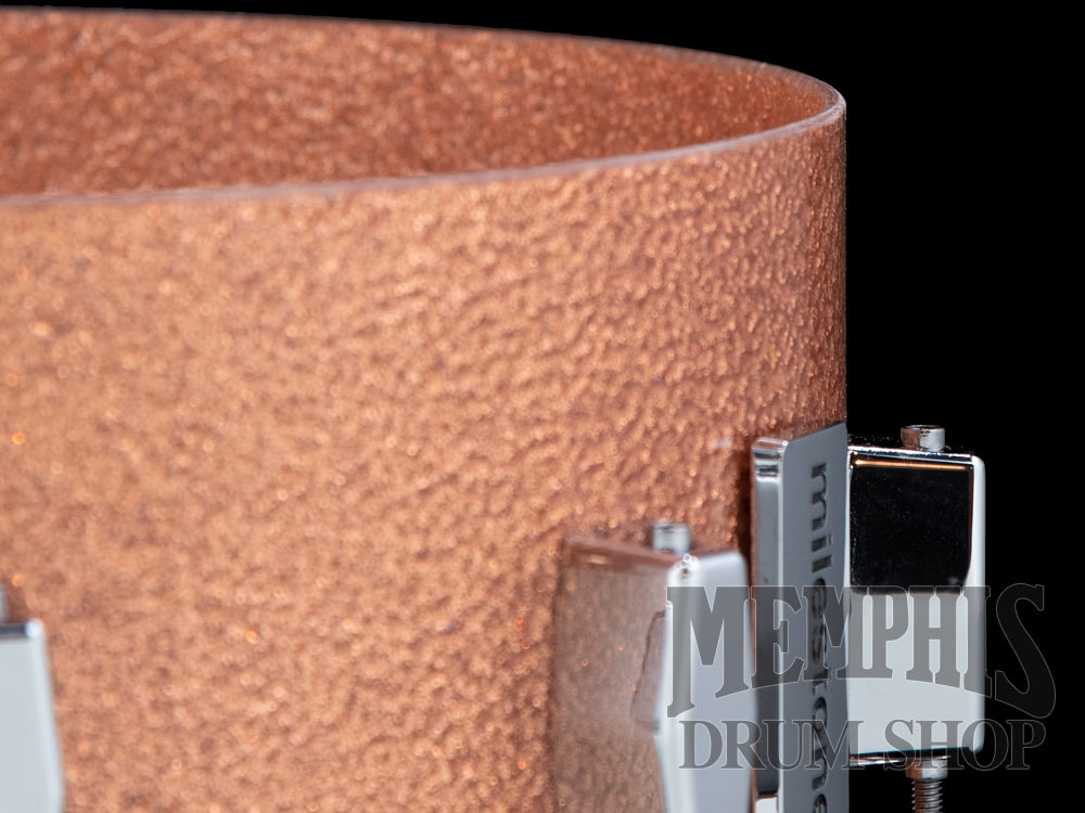 Milestone 14x6.5 Founder's Model Fiberglass Snare Drum with 10 Lugs - Copper Sparkle