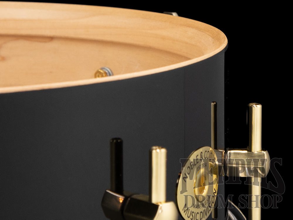 Noble & Cooley 14x5 Solid Shell Classic Maple Snare Drum - Black Gloss