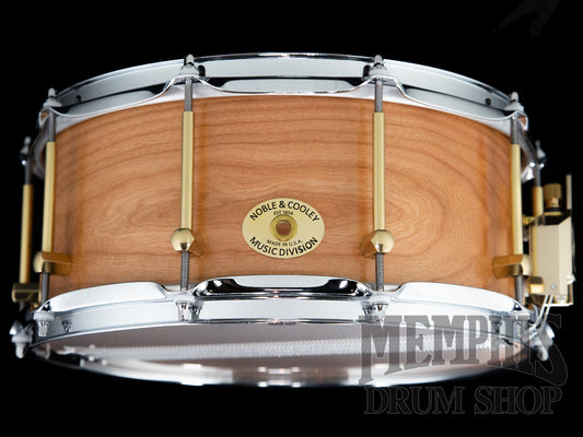 Noble & Cooley 14x6 Solid Shell Classic Cherry Snare Drum - Natural Satin Oil