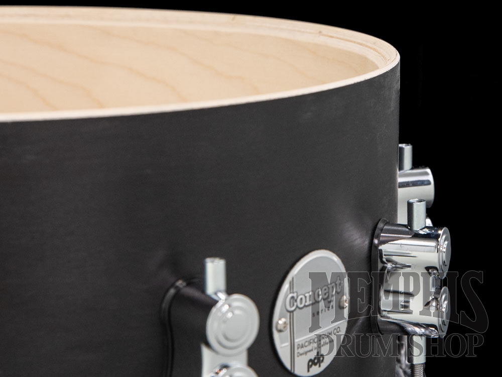 Pacific PDP 14x6.5 Black Wax Maple Snare Drum - Black Satin