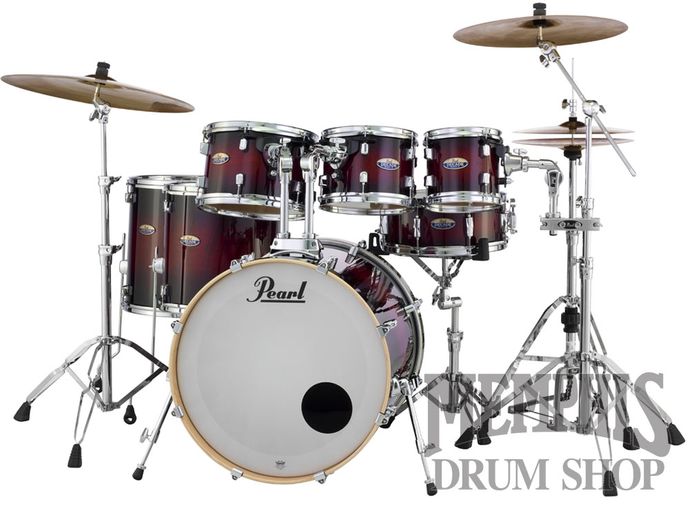 Pearl Decade Maple Drum Set 22/8/10/12/14/16/14 - Gloss Deep Red Burst