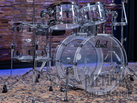 Pearl Crystal Beat Acrylic 4-Piece Drum Set 22/10/12/16 - Ultra Clear