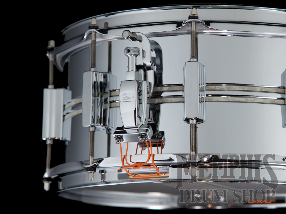 Pearl 14x6.5 Duoluxe Chrome Over Brass Snare Drum