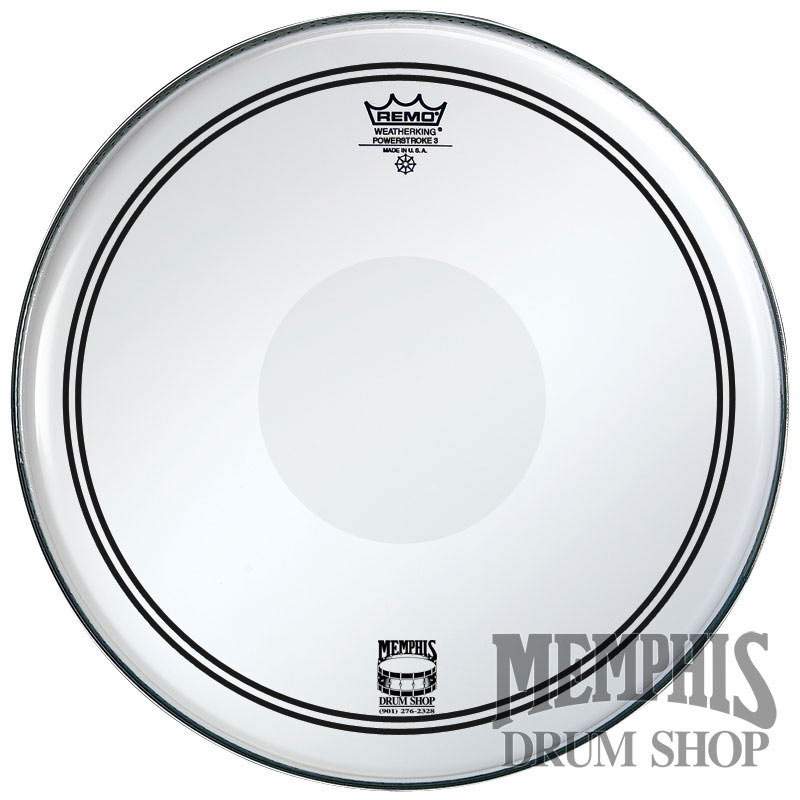 Remo Clear Powerstroke P3 14" Drumhead - Clear Dot On Top