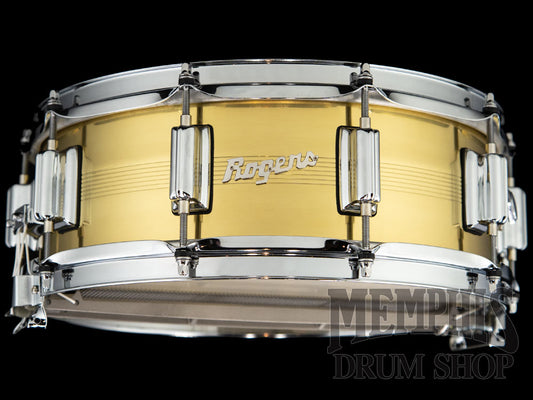 Rogers 14x5 Dyna-Sonic 7-Line Brass Snare Drum