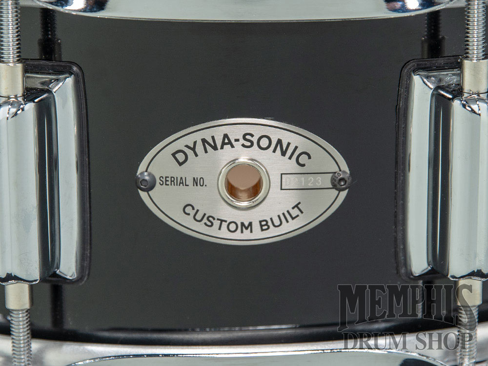 Rogers 14x5 Dyna-Sonic Snare Drum with Beavertail Lugs - Black Gloss Lacquer