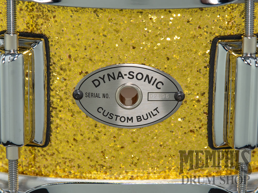 Rogers 14x5 Dyna-Sonic Snare Drum with Beavertail Lugs - Gold Sparkle Lacquer