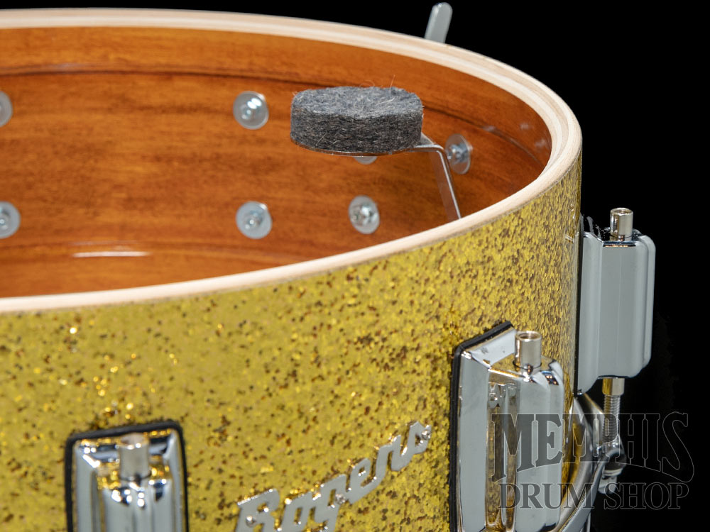 Rogers 14x5 Dyna-Sonic Snare Drum with Beavertail Lugs - Gold Sparkle Lacquer