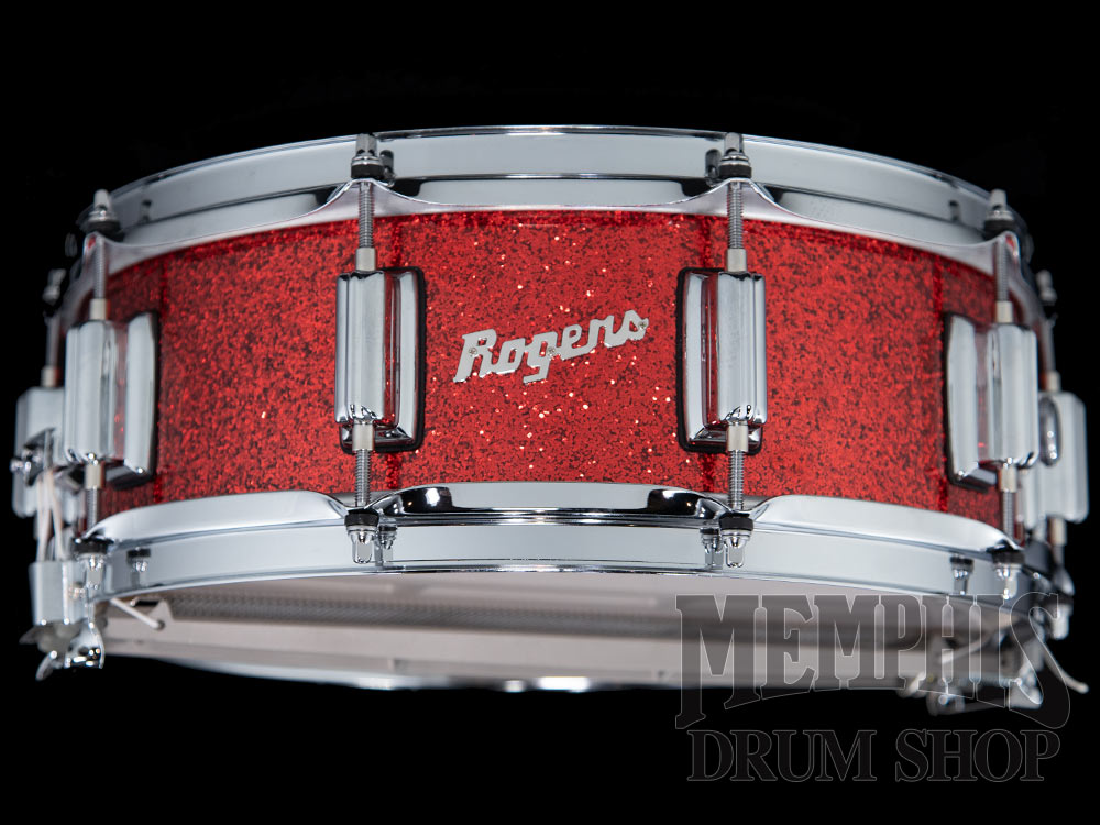 Rogers 14x5 Dyna-Sonic Snare Drum with Beavertail Lugs - Red Sparkle Lacquer