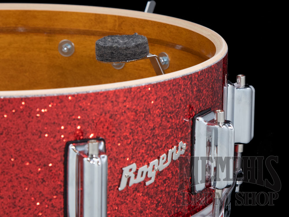 Rogers 14x5 Dyna-Sonic Snare Drum with Beavertail Lugs - Red Sparkle Lacquer