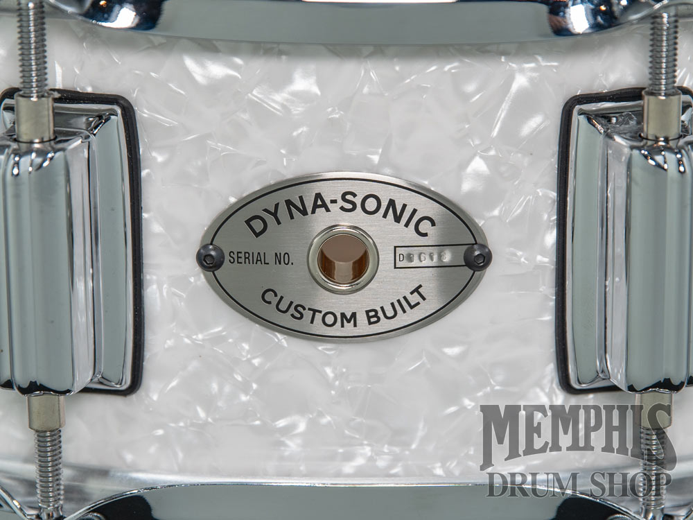 Rogers 14x5 Dyna-Sonic Snare Drum with Beavertail Lugs - White Marine Pearl