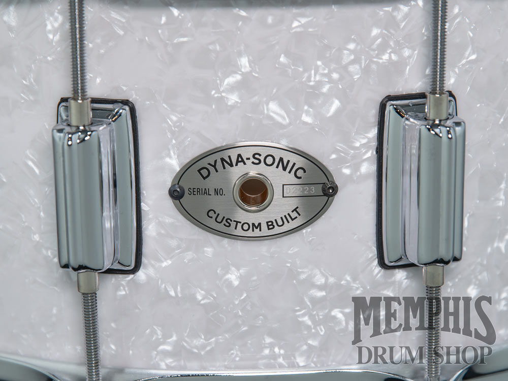 Rogers 14x6.5 Dyna-Sonic Snare Drum with Beavertail Lugs - White Marine Pearl