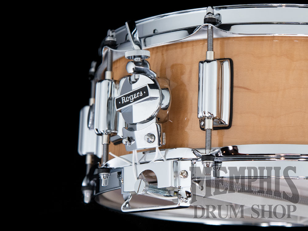 Rogers 14x5 Dyna-Sonic Limited Custom Snare Drum with Beavertail Lugs - Wildwood Curly Maple