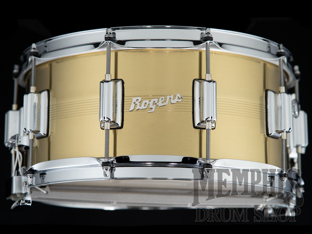 Rogers 14x6.5 Dyna-Sonic 7-Line Brass Snare Drum