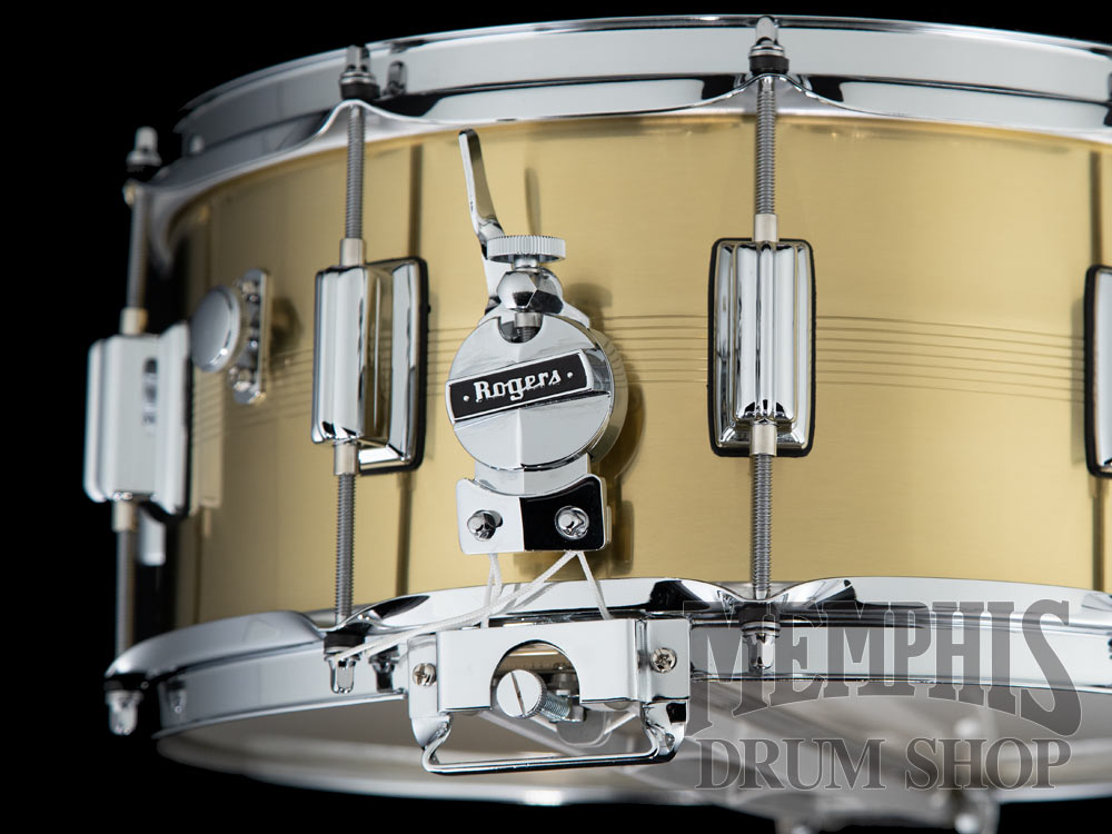 Rogers 14x6.5 Dyna-Sonic 7-Line Brass Snare Drum