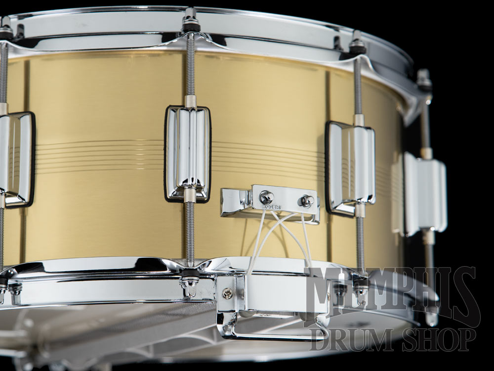 Rogers 14x6.5 Dyna-Sonic 7-Line Brass Snare Drum