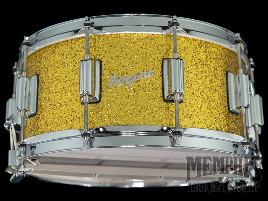 Rogers 14x6.5 Dyna-Sonic Snare Drum with Beavertail Lugs - Gold Sparkle Lacquer