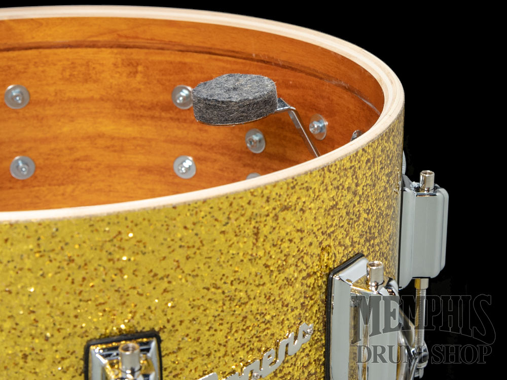 Rogers 14x6.5 Dyna-Sonic Snare Drum with Beavertail Lugs - Gold Sparkle Lacquer