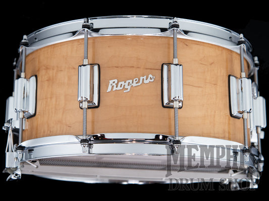 Rogers 14x6.5 Dyna-Sonic Limited Custom Snare Drum with Beavertail Lugs - Wildwood Curly Maple