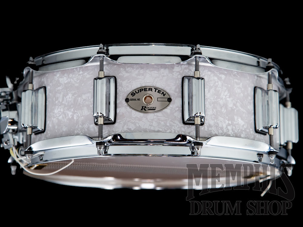 Rogers 14x5 SuperTen Snare Drum - White Marine Pearl