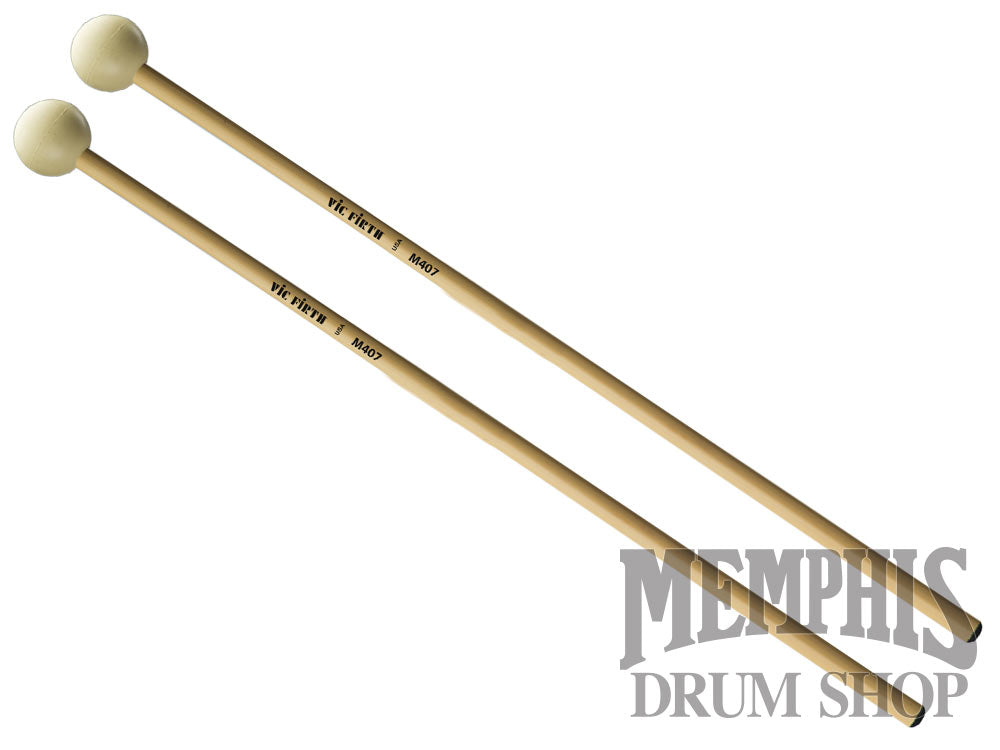 Vic Firth Articulate Series Xylophone Bells Glockenspiel Mallets - Soft Rubber, Round M407