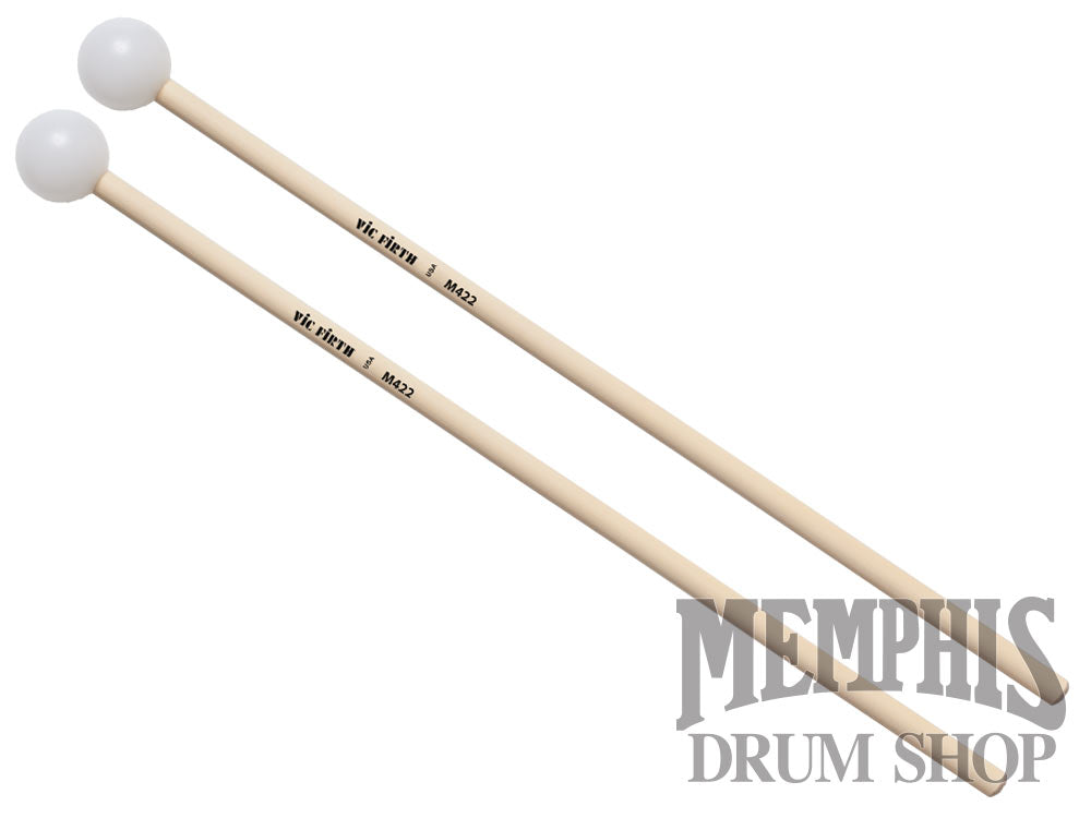 Vic Firth Articulate Series Xylophone Bells Glockenspiel Mallets - 1 1/8" Poly, Round M422