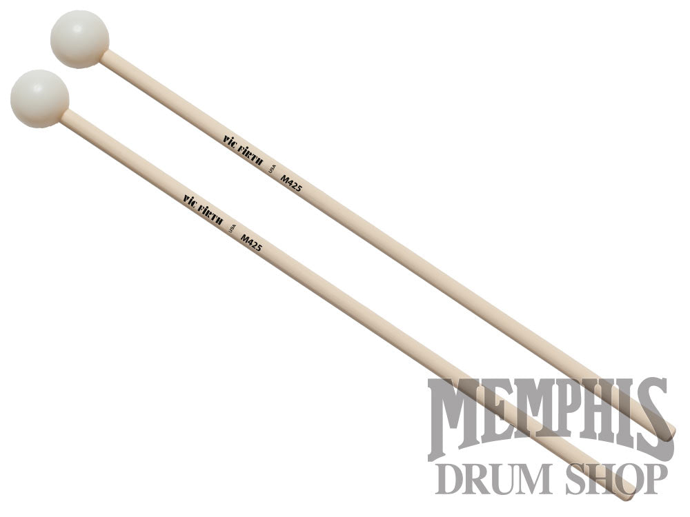 Vic Firth Articulate Series Xylophone Bells Glockenspiel Mallets - 1 1/8" Nylon, Round M425