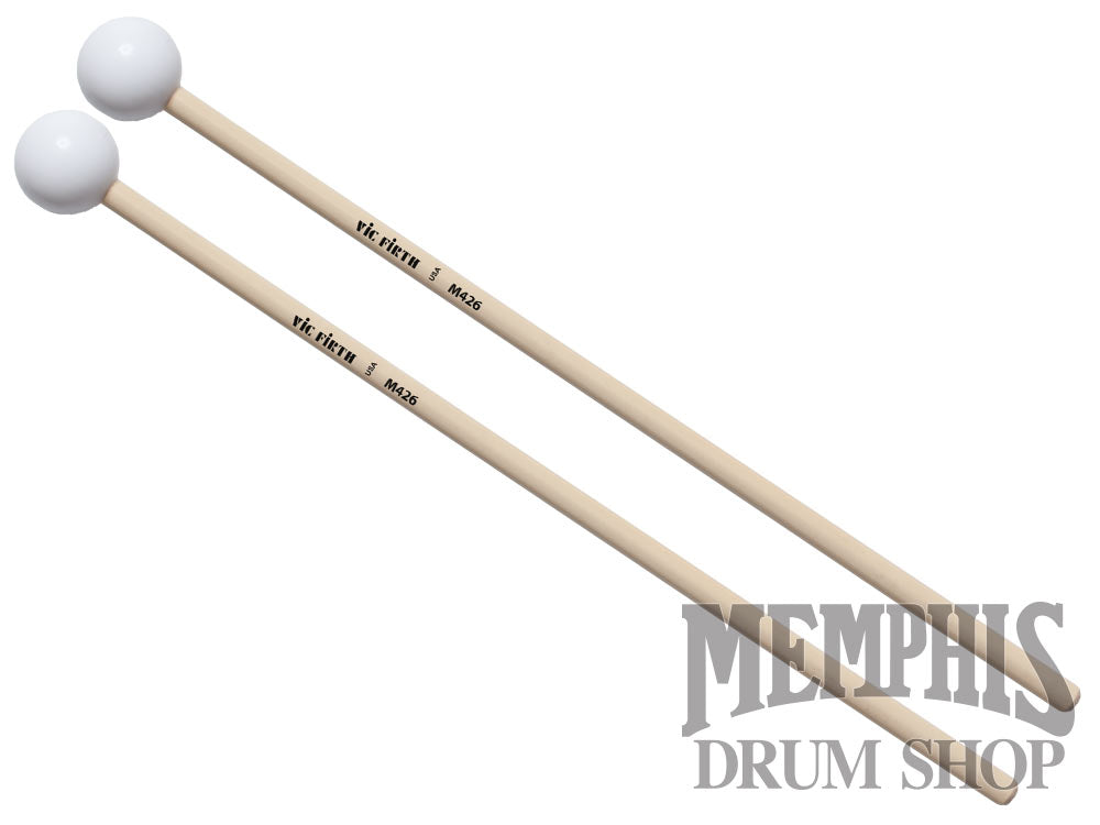Vic Firth Articulate Series Xylophone Bells Glockenspiel Mallets - 1 1/4" Teflon, Round M426