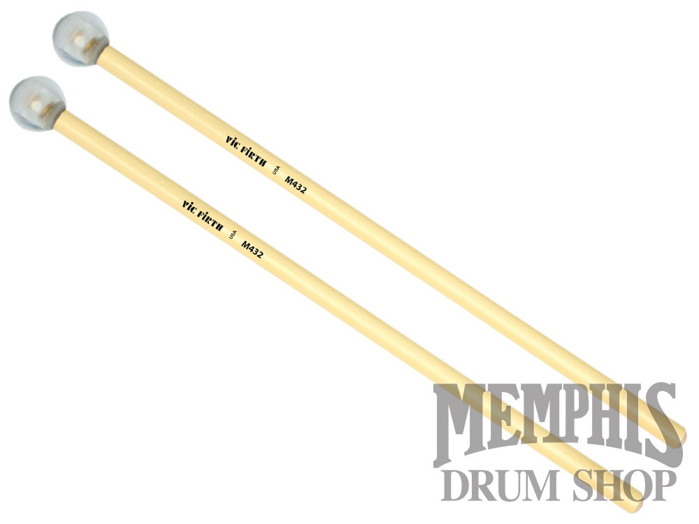 Vic Firth Articulate Series Xylophone Bells Glockenspiel Mallets - 7/8" Lexan with Brass Weight, Round M432